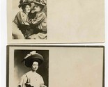 2 Real Photo Postcards Women in Fancy Hats - $17.82