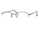 Charmant CH 8176 Black Men&#39;s Half Frame Pure Titanium Eyeglasses 53-19-145 - £70.32 GBP