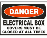 Danger Electrical Box Closed Electrician Safety Sign Sticker Decal Label... - $1.95+