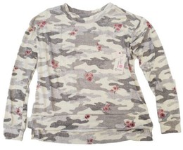 Secret Treasures Hacci Top SuperSoft Gray Rose Women&#39;s S(4-6)  Long Slee... - $8.90