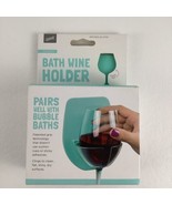 Bath Wine Glass Holder Grip Technology Novelty Gift Silicone Seafoam Gre... - £11.65 GBP