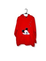 Vintage Mickey Unlimited Red Pullover Hoodie Fleece Sweatshirt Sweater 2X Womens - £28.63 GBP
