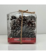 Happy Holidays - Frosted Pine Cones 12 count Christmas Ornaments - $13.56 CAD