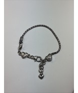 Brighton ABC Charm Bracelet Heart Rhinestones Slide Starter Jewelry - $21.78