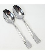 Oneida Flourish Serving Spoons 8-7/8&quot; Rope Edge Stainless  Lot of 2 - $630.08 MXN