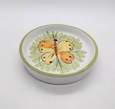 Vintage Italy Terra Cotta Pottery Butterfly Trinket Dish Handpainted Dec... - £10.62 GBP