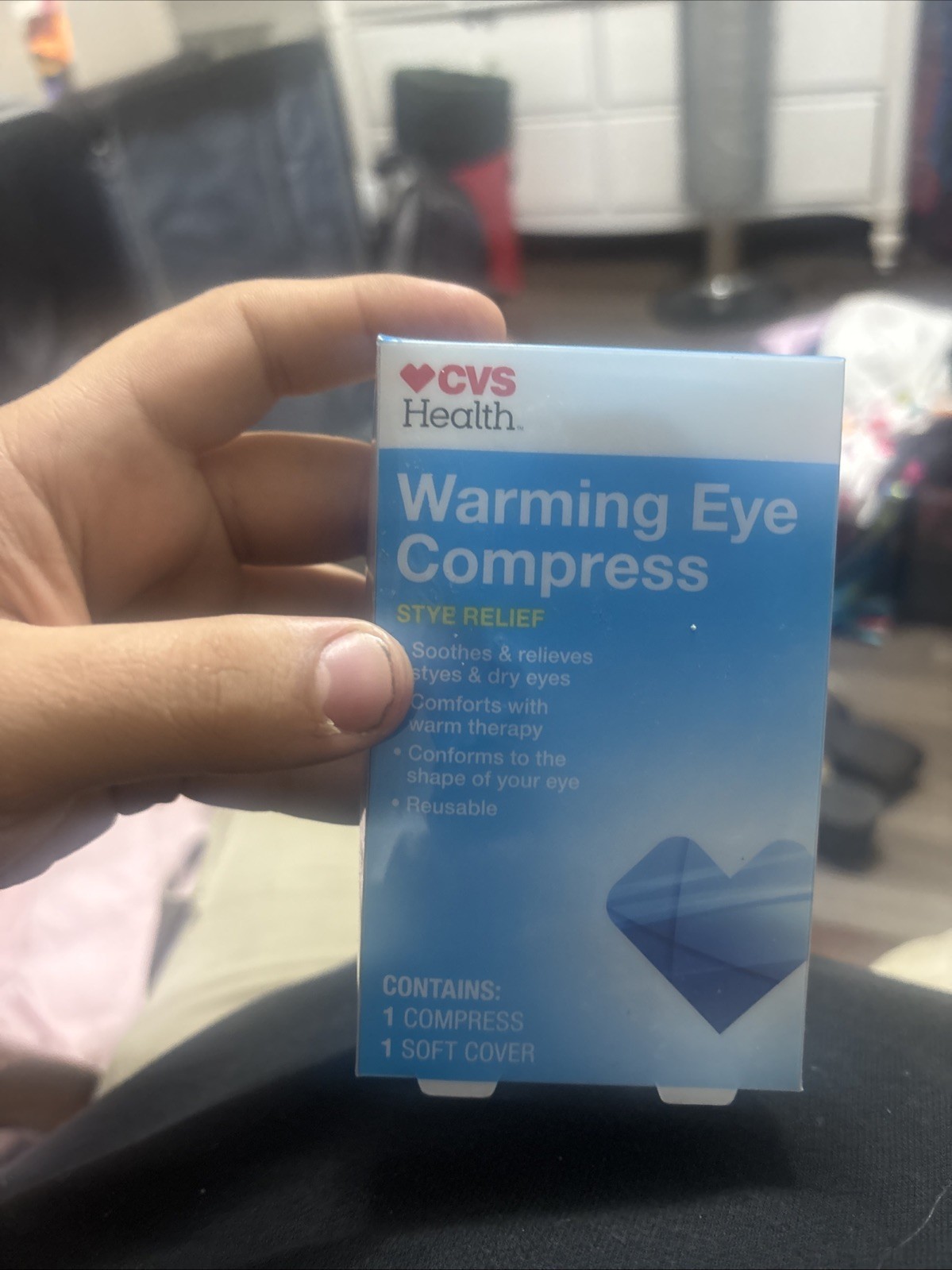 Microwave Heated Eye Mask for Dry Eyes, Moist Eye Warm Compress for Dry ... - $0.99