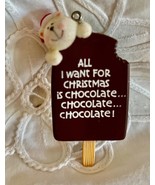 Vintage American Greetings 1991 Visions of Chocolate Bear Ornament Hong ... - $147.44 MXN