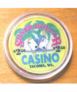 (1) $2.50 Silver Dollar Casino Chip - Tacoma, Washington - 2005 - $7.69