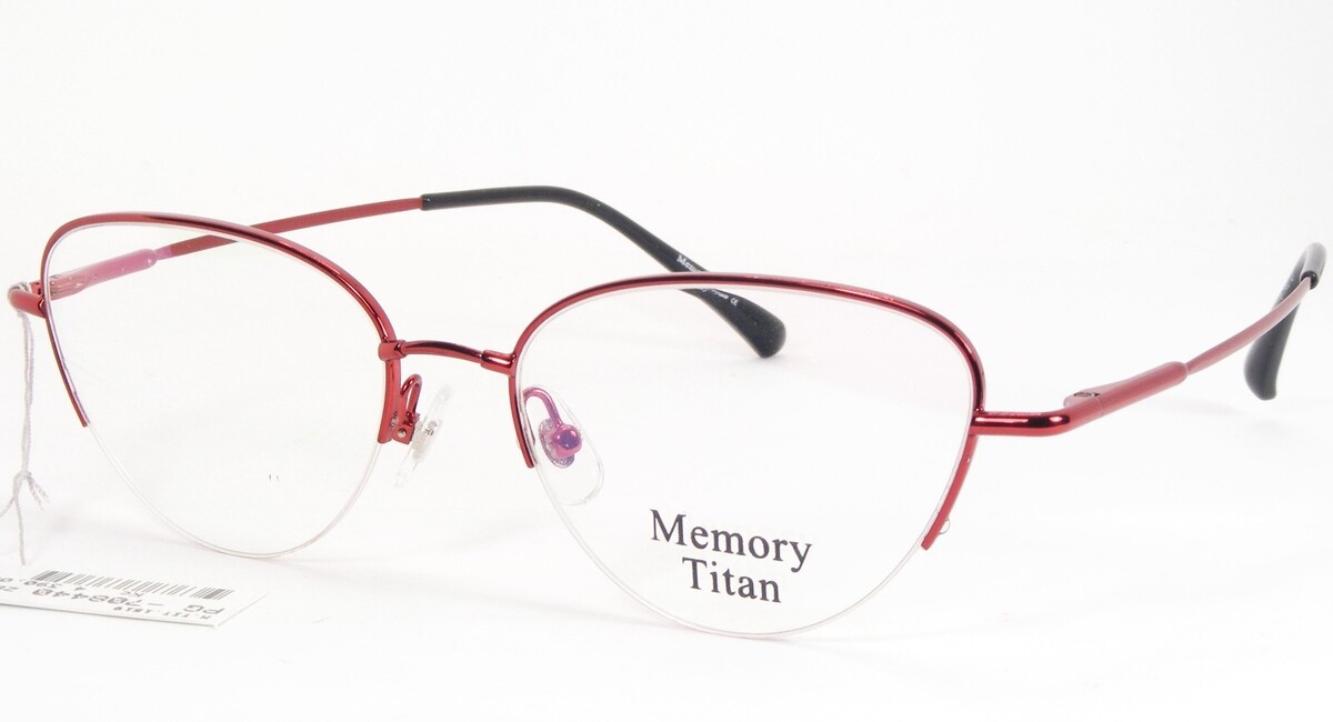 Memory Titan 1519 C7 Bonbon Rouge Lunettes Semi Monture 53-18-140mm (Notes) - $86.04