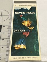 Matchbook Cover The Broadmoor Seven Falls By Night•By Day Colorado gmg  Unstruck - £9.68 GBP