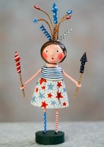 9.5&quot; Lori Mitchell Putting On A Show Firework Girl Figurine Retro 4Th July Decor - £58.88 GBP