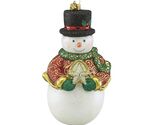 Reed &amp; Barton Glass Snowman Figurine Ornament Hand Blown Classic Christm... - $94.99