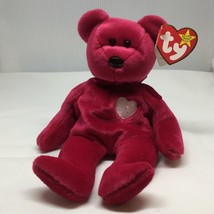 Ty Beanie Babies Valentina Bear Plush Stuffed Animal Retired W Tag Feb 14 1998 - £15.71 GBP