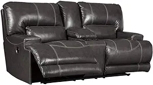 Signature Design by Ashley McCaskill Leather Double Power Reclining Love... - $3,317.99