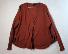 Urban Outfitters Cardigan Sweater Womens Medium Out From Under [Red Button Front - £13.40 GBP