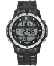 I.N.C. Men&#39;s Black Silver Resin Silicone Strap 46mm Digital Sports Watch NIB - £31.95 GBP