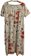 Floral Printed Maxi Dress Women Short Sleeved Round Neck Printed  With P... - $26.91 CAD