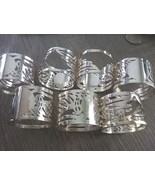 Set Of 7 Sterling Silver Handmade Napkin Rings Free Shipping - €343,16 EUR