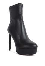 Rossetti Stretch Pu High Heeled Ankle Boot - $85.00