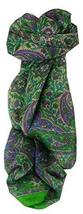 Mulberry Silk Traditional Long Scarf Kera Lime by Pashmina &amp; Silk - £19.12 GBP