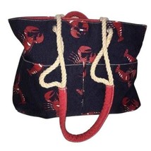 Tommy Hilfiger Navy Nautical Cape Cod Lobster Canvas Shoulder Bag Tote P... - €85,28 EUR