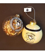 Pittsburgh Penguins Ornament LOT Tinsel Ball Forever Gold Metal Official... - £14.01 GBP