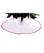 December Home New 48” Dia Christmas Tree Skirt White W/ Candy Cane Strip... - $664.93 MXN
