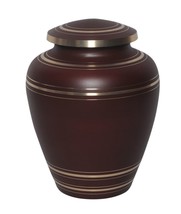 Large/Adult 200 Cubic Inches Burgundy/Red Brass Funeral Cremation Urn - £156.81 GBP