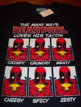 Funny Deadpool Loves His Tacos Marvel Comics T-Shirt 2XL Xxl New w/ Tag - £15.56 GBP