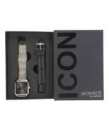 Monroe Icon Watch Platinum Removable Bands Women’s Modern Silver Fashion - $69.27