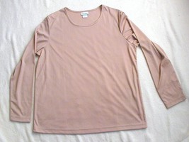 Vintage Vicki Wayne Long Sleeve Taupe Shirt Size L Large - $11.99