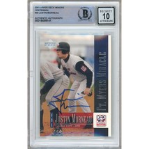 Justin Morneau Signed 2001 Upper Deck Minors #39 Rookie Card BGS Auto 10... - $149.99