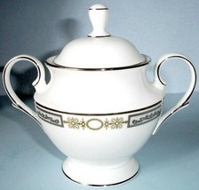 Lenox Antiquity Sugar Bowl Platinum Gold Trim Made In USA New - £29.50 GBP