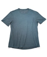 Lululemon Shift Stitch Shirt Mens XL Blue Short Sleeve Breathable Tencel Waffle - $29.00