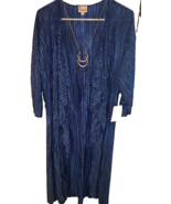 NWT LuLaRoe Large Solid Royal Blue Pleated Shirley Long Kimono Cover Up - $776.28 MXN