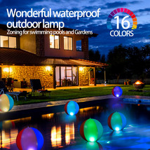 Beach Ball Led Floating Glow With Color Changing Lights 18&#39;&#39; Pool Games - $28.99