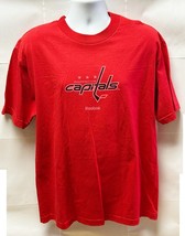 Washington Capitals NHL Reebok Red Classic Tee Shirt Stick Logo Men&#39;s Large L - £15.73 GBP