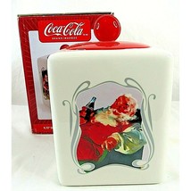 Vintage Christmas Coca Cola Santa Snack Jar Gibson 75th Anniversary 9.75&quot; 1977 - £22.63 GBP