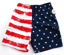 Beverly Hills Polo Club Stars &amp; Stripes Brief Lined Swim Board Shorts Men&#39;s NWT - £39.86 GBP