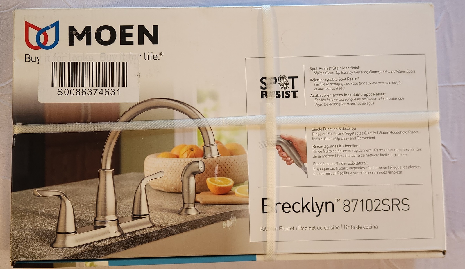 Moen 87102SRS Brecklyn 2-Handle Standard Kitchen Faucet - Spot Resist St... - $84.90