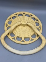 Vtg Homco Wicker Style Round Towel Holder Hanging Plastic Basket Look - $210.34 MXN