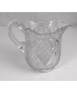Vintage Imperial Glass Crystal Clear EAPG Star Of David 4.5&quot;Glass Creamer - $21.65 CAD