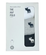 Abercrombie Fitch Men XL White/Grey/Black Moose Icon Stretch Polo Shirt ... - $71.25
