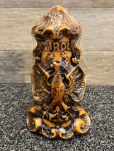 Tirol Coat of Arms 7&quot; Hand Carved Wax Candle Austria Italy - Vintage! - £17.44 GBP