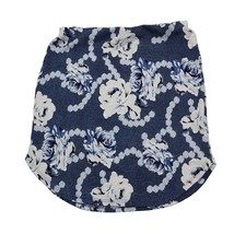 Fashion Magazine Skirt Womens S Blue Floral Flat Front Pencil Cut Bottoms * - £15.62 GBP