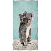 Super Soft Plush Cotton Print Beach Bath Pool Towel Cute Koala Animal(27... - £43.44 GBP