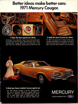 Vintage 1971 Mercury Cougar XR-7 Advertising Ad Advertisement - $5.99