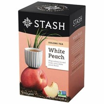 Stash Tea Oolong White Peach Tea Individual 18 Count Tea Bags - £7.43 GBP