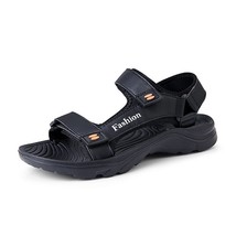 Y54 Men Leather Sandals Summer Original Beach Shoes Outdoor Garden Buckle Strap  - £21.39 GBP